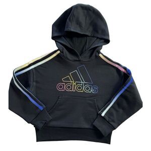 Adidas 3T Girls Multi 3-Stripes Fleece Hoody